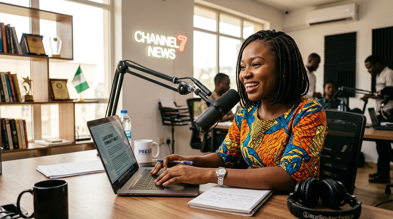 Nigerian Journalist at Work